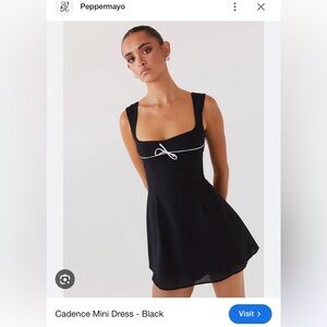 Peppermayo Black & White Mini Cadence Dress 
Size US4